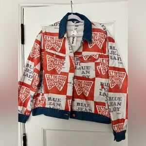 Wrangler Women's Blue Jean Lady Printed Denim Jacket - XL - NWT